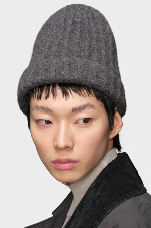 Maison Margiela Felted wool beanie Dark grey online
