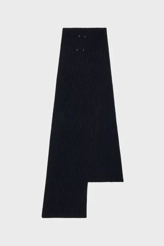 Maison Margiela Mens Blue Cashmere Scarf Dark Blue online