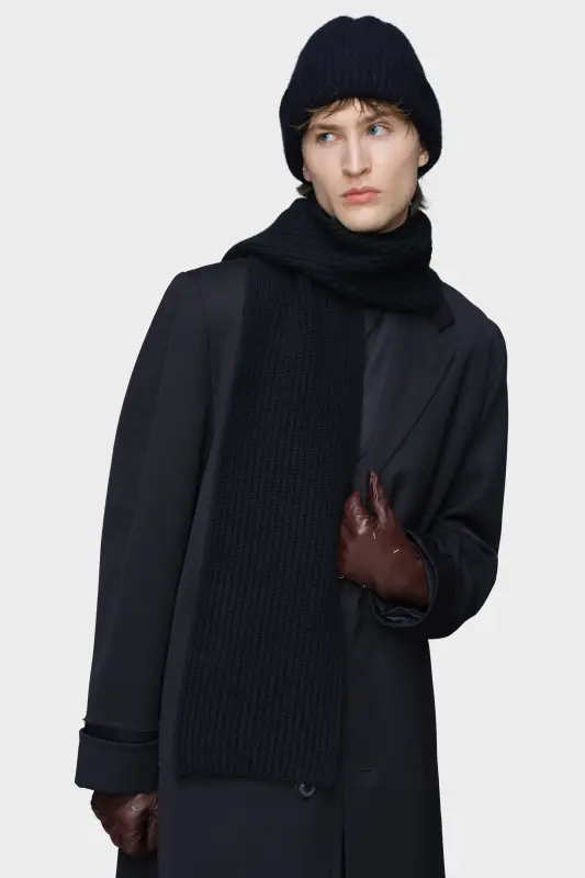 Maison Margiela Mens Blue Cashmere Scarf Dark Blue online