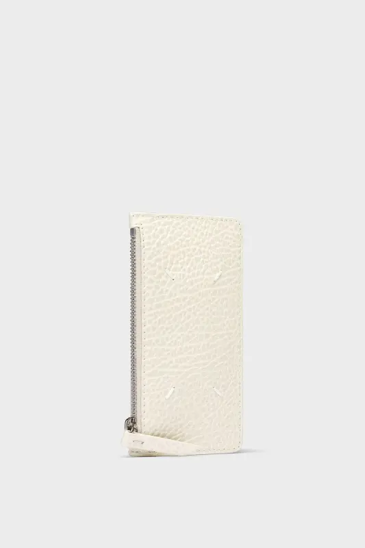 Maison Margiela Black Leather Card Holder Light grey online