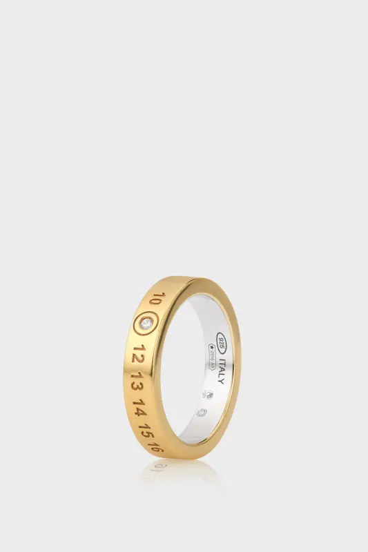 Maison Margiela LAB-GROWN DIAMOND NUMBERS RING 4 mm Gold online