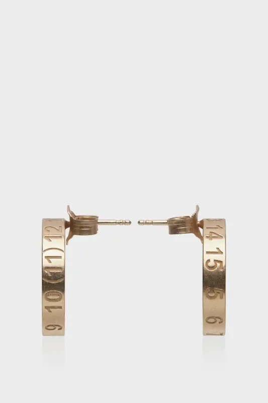 Maison Margiela Silver Hoop Earrings Thick – Numerical Yellow Gold Plating Burattato online
