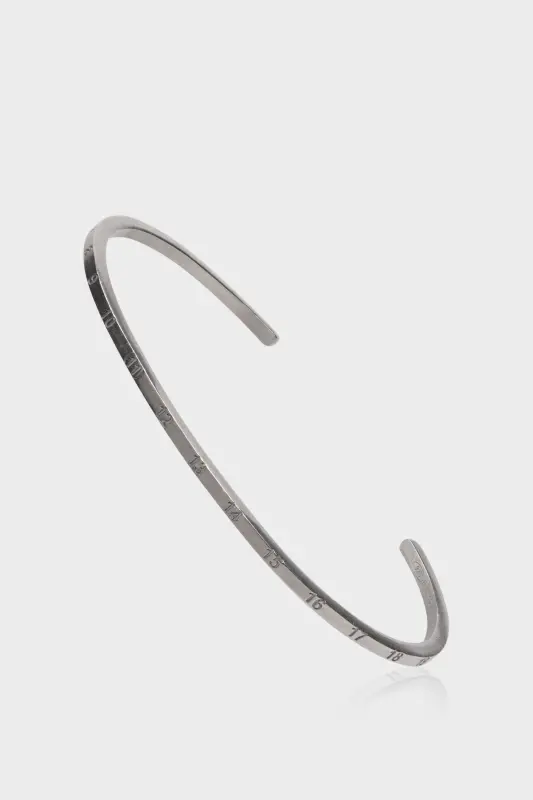 Maison Margiela Slim Cuff Bracelet: Numerical Cuff Silver online