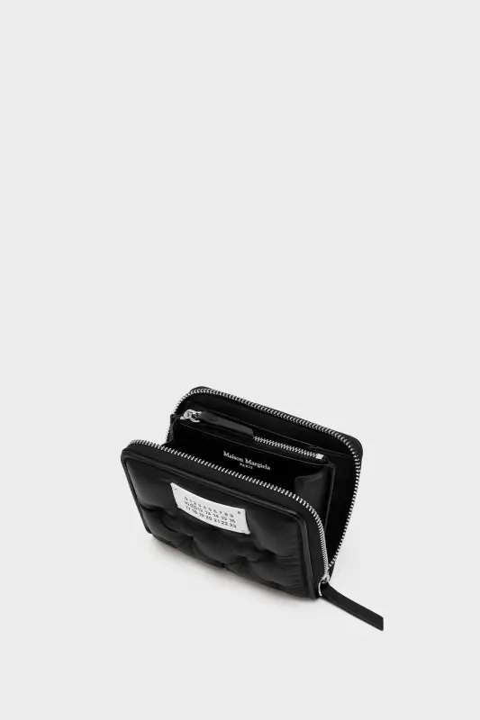 Maison Margiela Small Zip Around Embroidered Wallet Glam Slam Black online