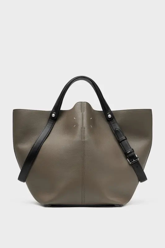 Maison Margiela Brown Leather Dress-Age Large Graphite and black online