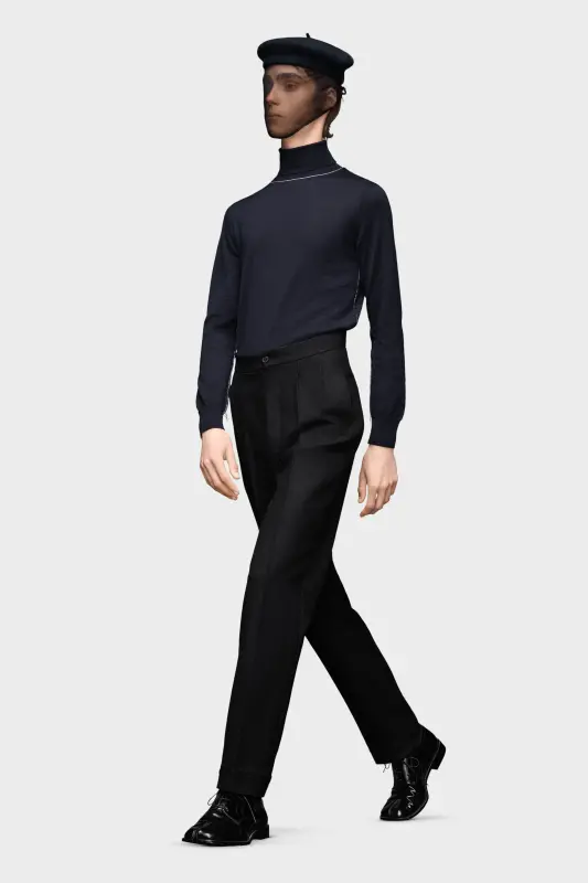 Maison Margiela Black Pleated Cropped Pants Black online