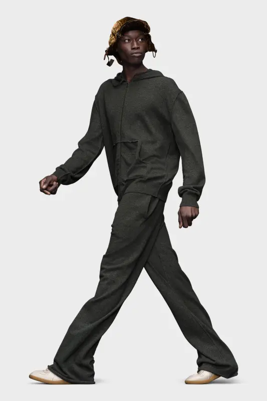 Maison Margiela Décortiqué cashmere knit hoodie Dark grey online