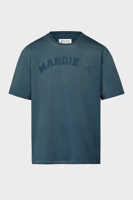 Maison Margiela Heavy Jersey T-Shirt with Logo Blue online