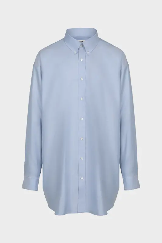 Maison Margiela Light Blue Organic Cotton Oxford Shirt Light Blue online