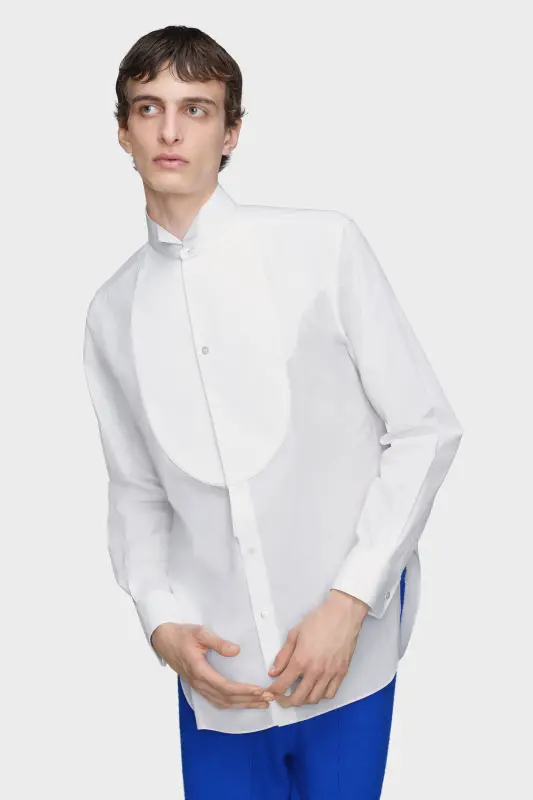 Maison Margiela Mens White Cotton Long-Sleeved Shirt White online