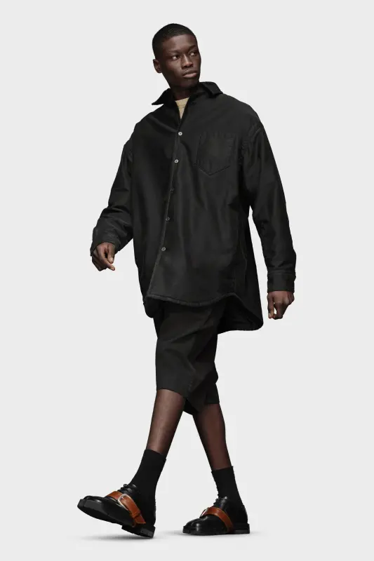 Maison Margiela Padded Satin Cotton Shirt Black online
