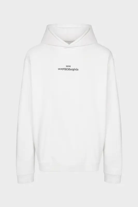 Maison Margiela White Cotton Relaxed Fit Hoodie Dirty Wash online