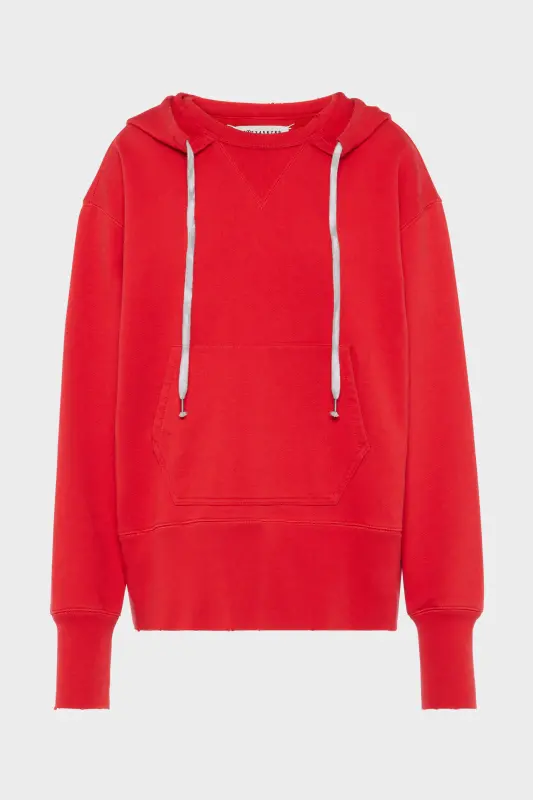 Maison Margiela Cotton hooded sweatshirt Red online