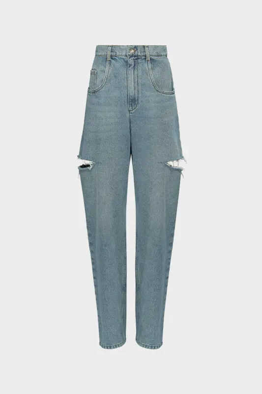 Maison Margiela Denim Jeans With Slash Details For Women Blue jeans online
