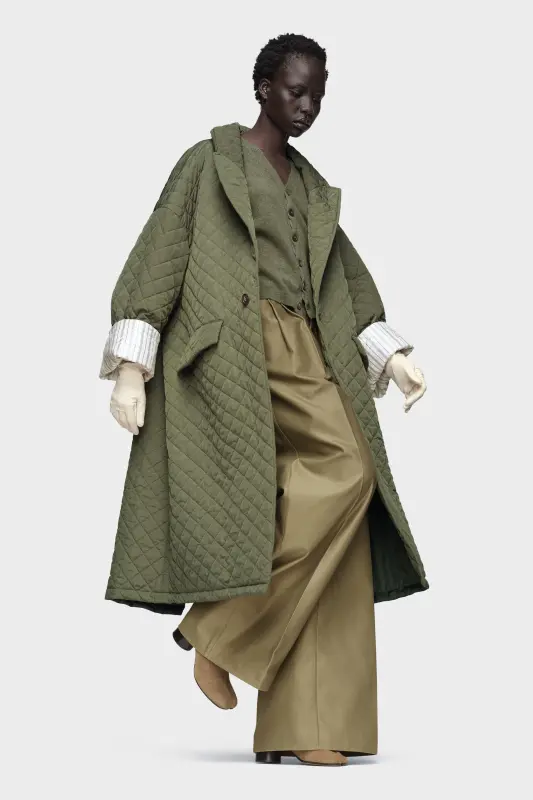 Maison Margiela Quilted coat Military Green online