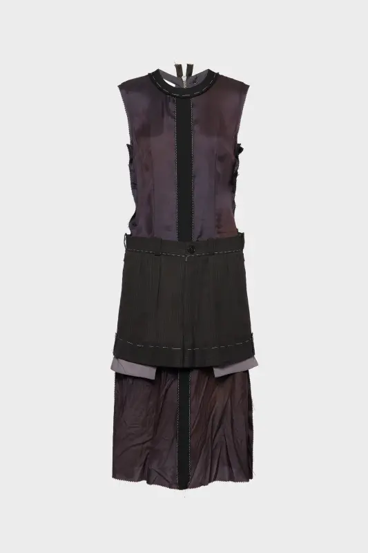 Maison Margiela Womens Blue Decortiqué Midi Dress Navy Blue online