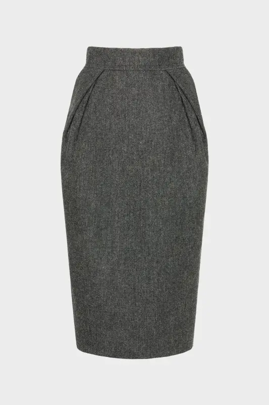 Maison Margiela Wool midi skirt Dark grey online