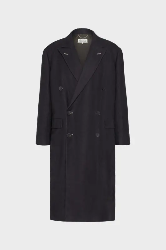 Maison Margiela Woven long coat Black online