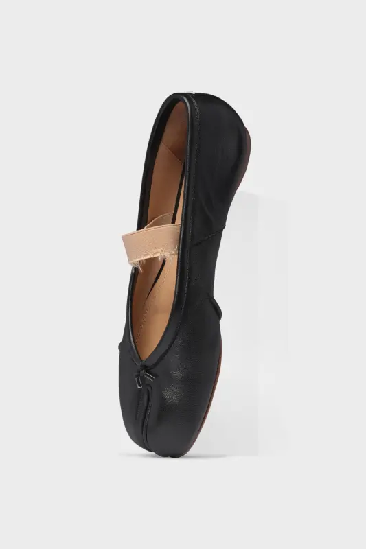 Maison Margiela Black Elastic-banded Tabi Ballerina Flats Black online