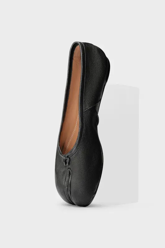 Maison Margiela Black Nappa Leather Tabi Ballerina Flats Black online