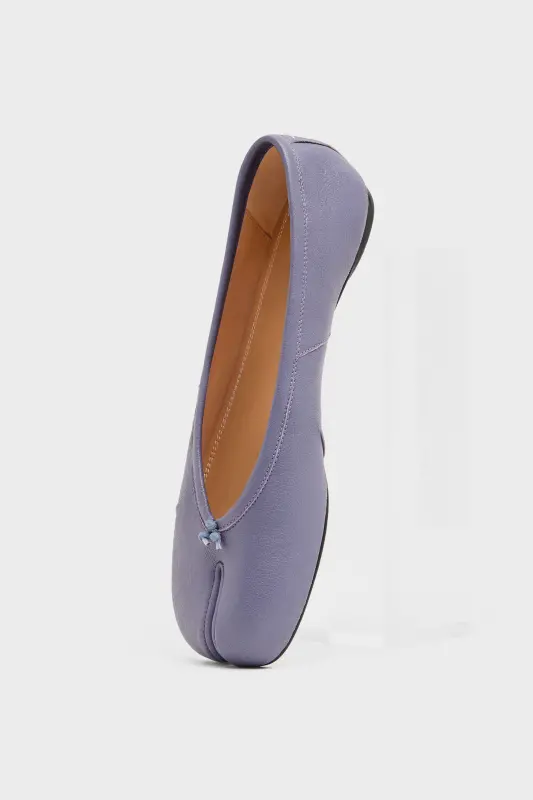 Maison Margiela Womens Blue Leather Tabi New Flats Powder blue online