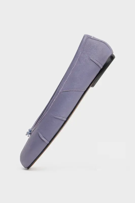 Maison Margiela Womens Blue Leather Tabi New Flats Powder blue online